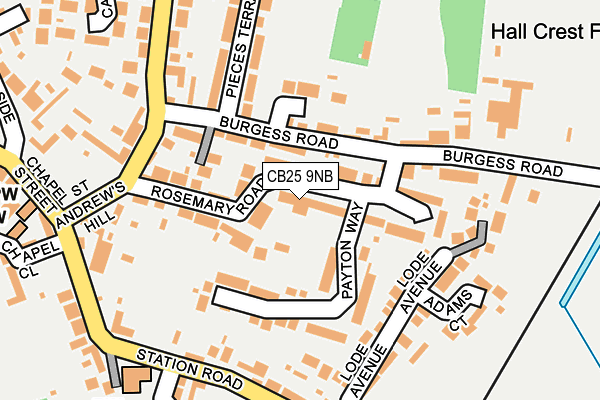 CB25 9NB map - OS OpenMap – Local (Ordnance Survey)