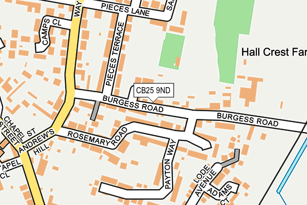 CB25 9ND map - OS OpenMap – Local (Ordnance Survey)