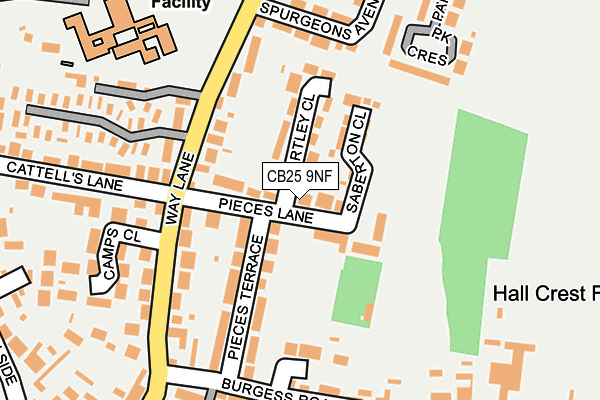 CB25 9NF map - OS OpenMap – Local (Ordnance Survey)