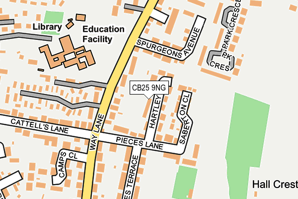 CB25 9NG map - OS OpenMap – Local (Ordnance Survey)