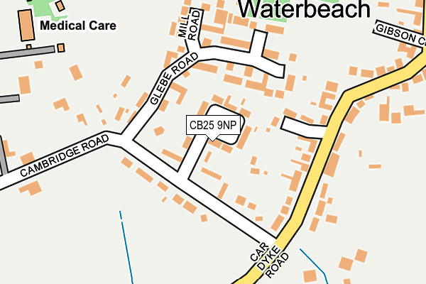 CB25 9NP map - OS OpenMap – Local (Ordnance Survey)