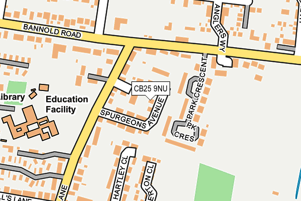 CB25 9NU map - OS OpenMap – Local (Ordnance Survey)