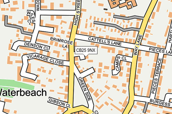 CB25 9NX map - OS OpenMap – Local (Ordnance Survey)