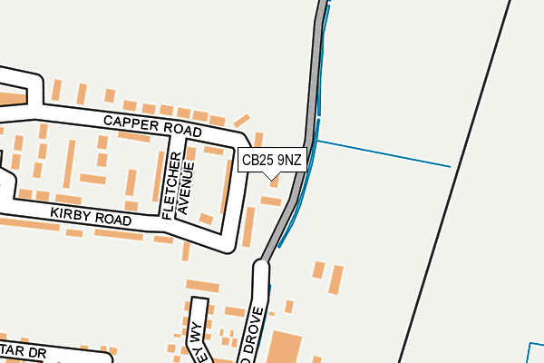 CB25 9NZ map - OS OpenMap – Local (Ordnance Survey)