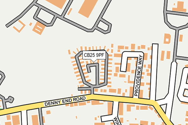 CB25 9PF map - OS OpenMap – Local (Ordnance Survey)