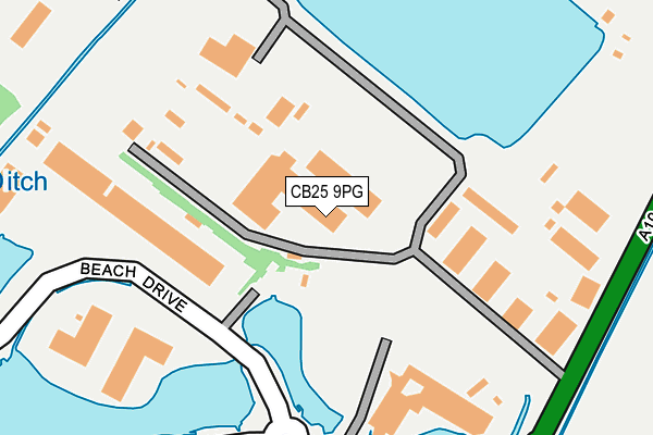 CB25 9PG map - OS OpenMap – Local (Ordnance Survey)