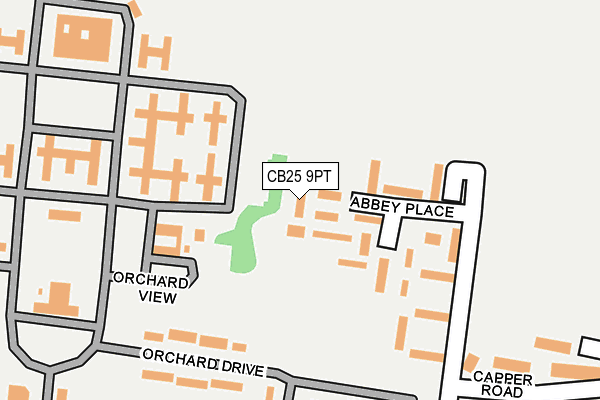 CB25 9PT map - OS OpenMap – Local (Ordnance Survey)