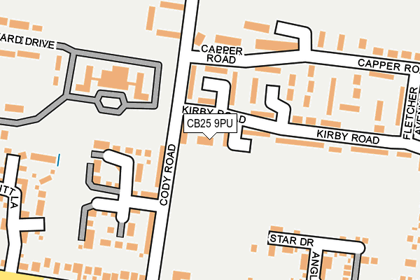 CB25 9PU map - OS OpenMap – Local (Ordnance Survey)