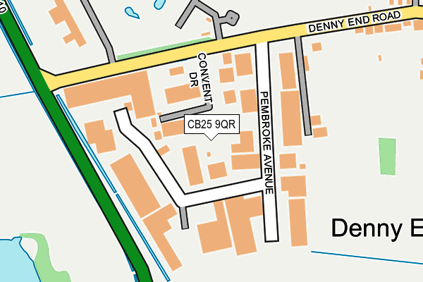 CB25 9QR map - OS OpenMap – Local (Ordnance Survey)