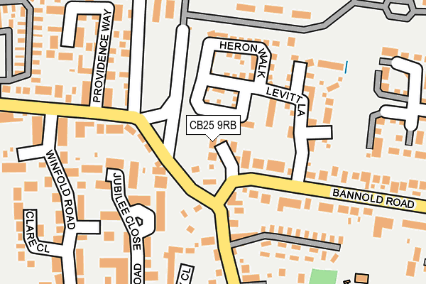 CB25 9RB map - OS OpenMap – Local (Ordnance Survey)