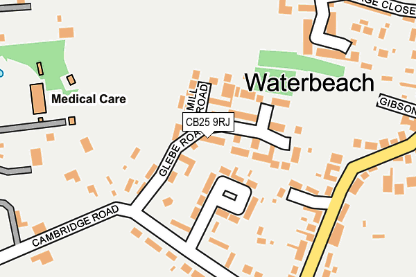 CB25 9RJ map - OS OpenMap – Local (Ordnance Survey)