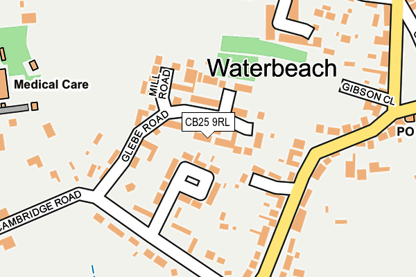 CB25 9RL map - OS OpenMap – Local (Ordnance Survey)