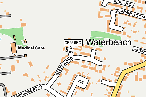 CB25 9RQ map - OS OpenMap – Local (Ordnance Survey)