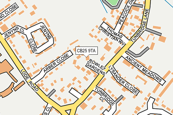 CB25 9TA map - OS OpenMap – Local (Ordnance Survey)