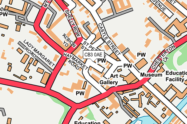 CB3 0AE map - OS OpenMap – Local (Ordnance Survey)