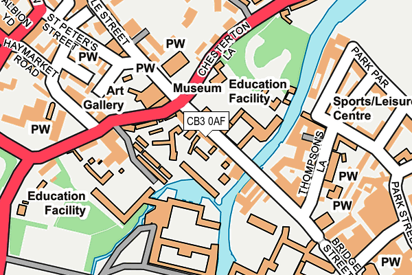 CB3 0AF map - OS OpenMap – Local (Ordnance Survey)