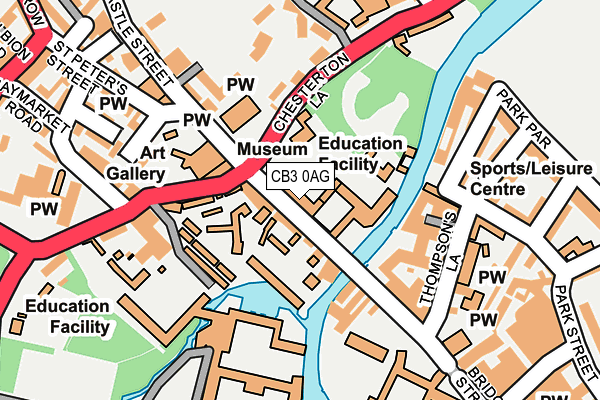 CB3 0AG map - OS OpenMap – Local (Ordnance Survey)