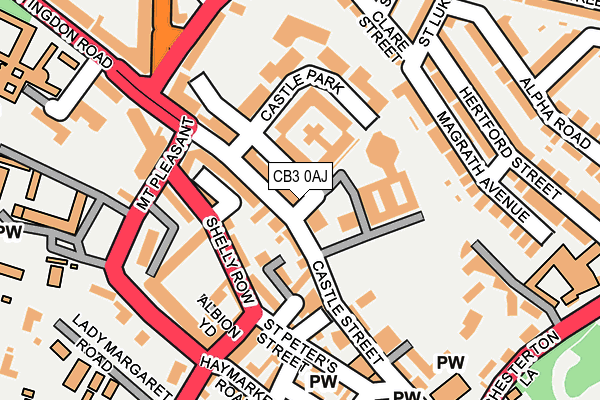 CB3 0AJ map - OS OpenMap – Local (Ordnance Survey)