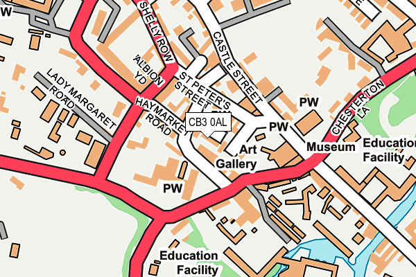 CB3 0AL map - OS OpenMap – Local (Ordnance Survey)