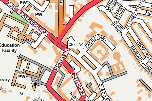 CB3 0AY map - OS OpenMap – Local (Ordnance Survey)