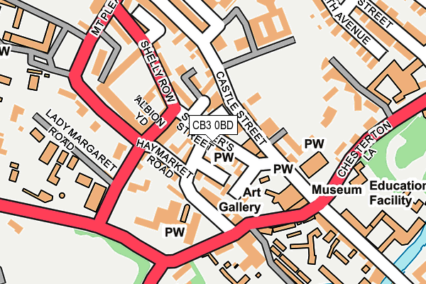CB3 0BD map - OS OpenMap – Local (Ordnance Survey)