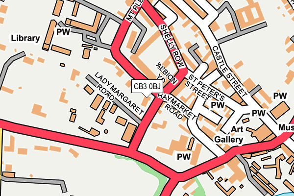 CB3 0BJ map - OS OpenMap – Local (Ordnance Survey)