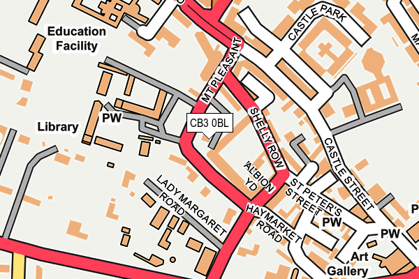 CB3 0BL map - OS OpenMap – Local (Ordnance Survey)