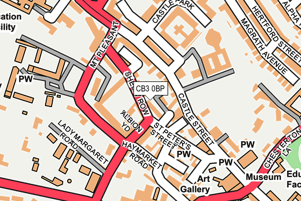CB3 0BP map - OS OpenMap – Local (Ordnance Survey)