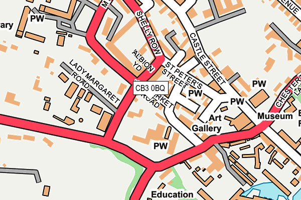 CB3 0BQ map - OS OpenMap – Local (Ordnance Survey)