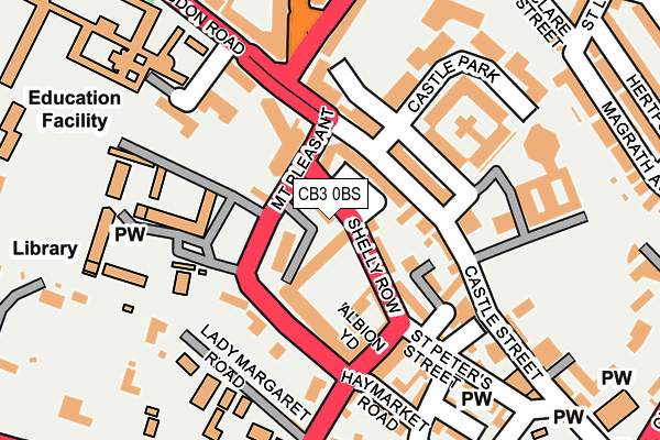 CB3 0BS map - OS OpenMap – Local (Ordnance Survey)