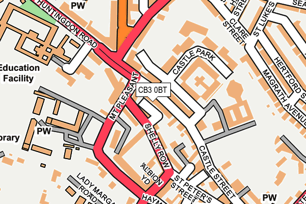 CB3 0BT map - OS OpenMap – Local (Ordnance Survey)
