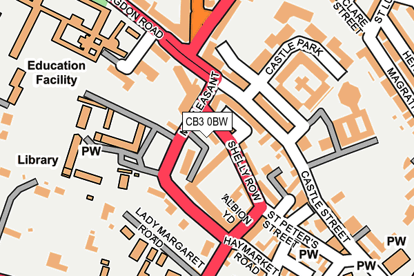CB3 0BW map - OS OpenMap – Local (Ordnance Survey)