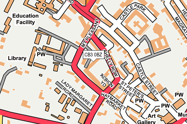 CB3 0BZ map - OS OpenMap – Local (Ordnance Survey)