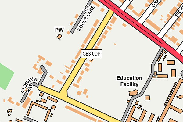 CB3 0DP map - OS OpenMap – Local (Ordnance Survey)