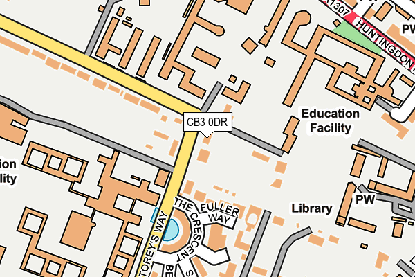 CB3 0DR map - OS OpenMap – Local (Ordnance Survey)