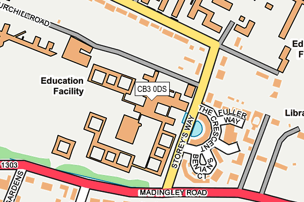 CB3 0DS map - OS OpenMap – Local (Ordnance Survey)