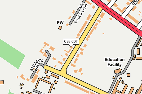 CB3 0DT map - OS OpenMap – Local (Ordnance Survey)