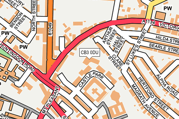 CB3 0DU map - OS OpenMap – Local (Ordnance Survey)