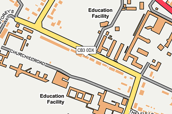 CB3 0DX map - OS OpenMap – Local (Ordnance Survey)