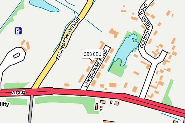 CB3 0EU map - OS OpenMap – Local (Ordnance Survey)