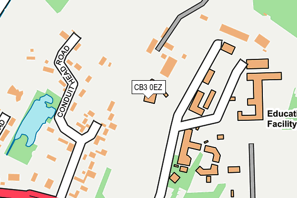 CB3 0EZ map - OS OpenMap – Local (Ordnance Survey)