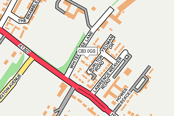 CB3 0GS map - OS OpenMap – Local (Ordnance Survey)