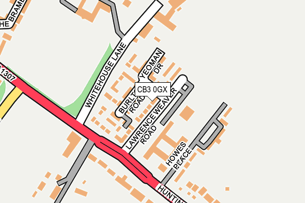 CB3 0GX map - OS OpenMap – Local (Ordnance Survey)