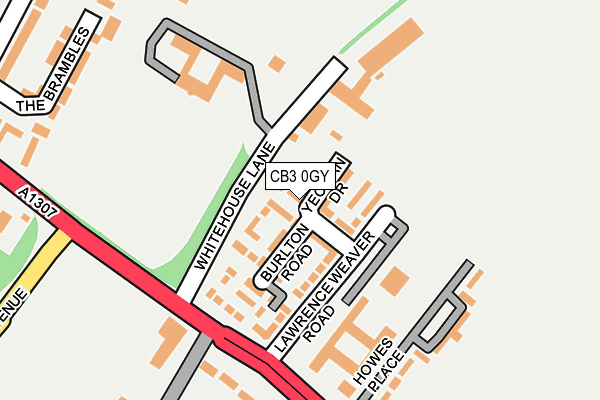 CB3 0GY map - OS OpenMap – Local (Ordnance Survey)