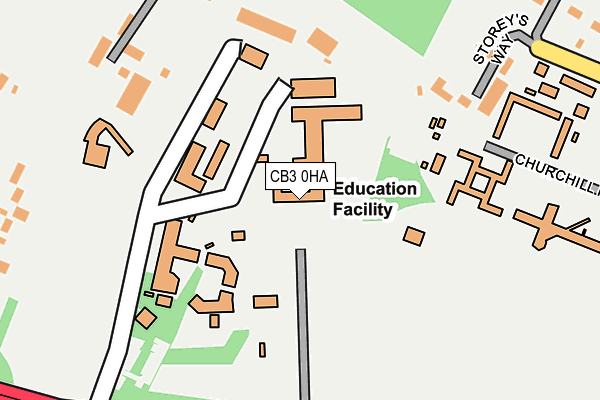 CB3 0HA map - OS OpenMap – Local (Ordnance Survey)