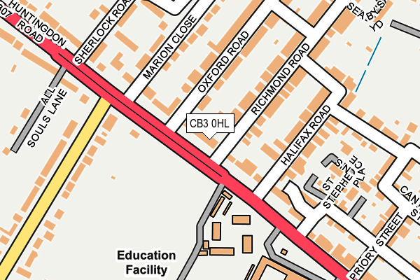 CB3 0HL map - OS OpenMap – Local (Ordnance Survey)