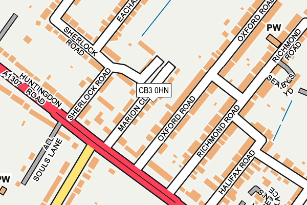 CB3 0HN map - OS OpenMap – Local (Ordnance Survey)