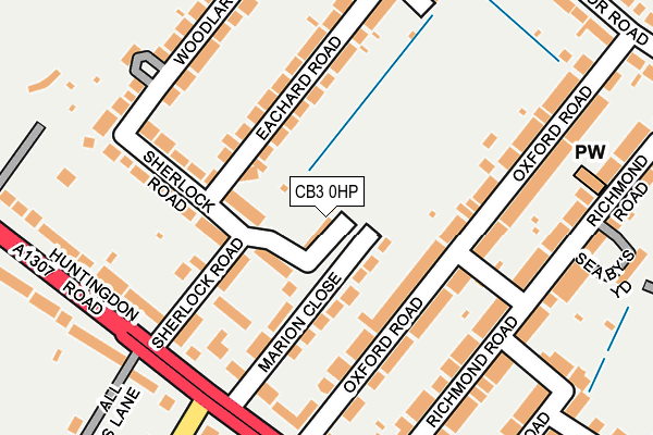 CB3 0HP map - OS OpenMap – Local (Ordnance Survey)