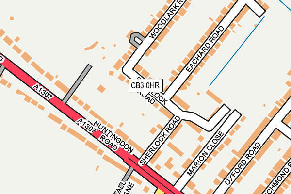 CB3 0HR map - OS OpenMap – Local (Ordnance Survey)