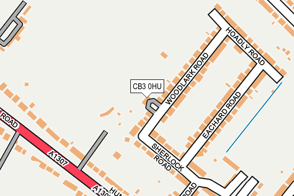 CB3 0HU map - OS OpenMap – Local (Ordnance Survey)